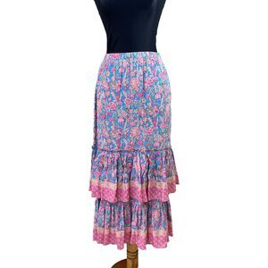 Anthropologie Plenty Tracy Reese Boho Meadow Tiered Midi Skirt Women’s XS
